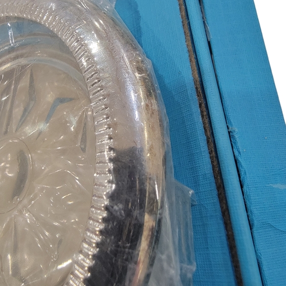 Birks Vintage Coasters Set of 4 in Original Box Glass & Silver Plate / Ashtrays - Picture 10 of 16